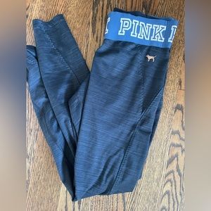 VS PINK ultimate blue full length leggings workout S
